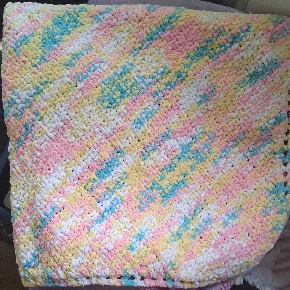 Multicolor Chenille Blanket
